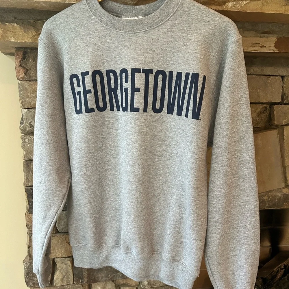 Georgetown Gray Crewneck Sweatshirt - Picture 1 of 5